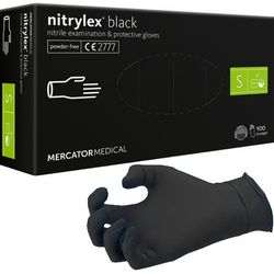 GUANTI IN NITRILE NITRYLEX BLACK - senza polvere - conf.100pz - varie misure 