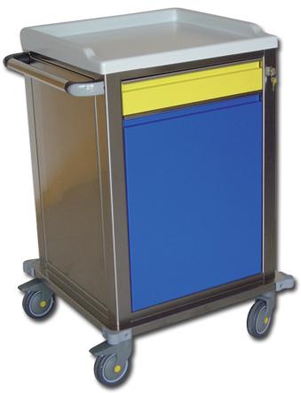 CARRELLO MODULARE Inox con 1 + 1 Cassetti