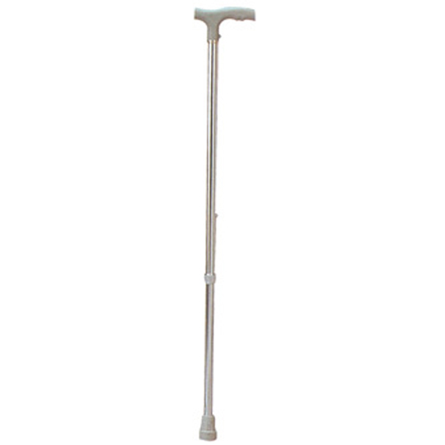  BASTONE DA PASSEGGIO TELESCOPICO IN ALLUMINIO AD ALTEZZA REGOLABILE - grigio/argento 