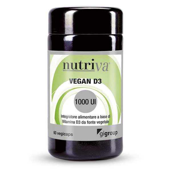 NUTRIVA VEGAN D3 - Integratore utile in caso di carenza da vitamina D - compresse
