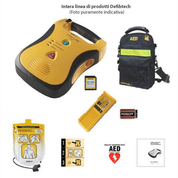 DEFIBRILLATORE SEMIAUTOMATICO DEFIBTECH LIFELINE AED - garanzia 8 anni