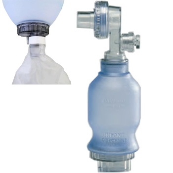 PALLONE RIANIMATORE NEONATALE IN PVC CON VALVOLA SOVRAPRESSIONE