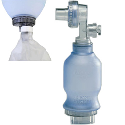 PALLONE RIANIMATORE in PVC con valvola sovrapressione con nuova valvola All-IN-ONE - neonatale 