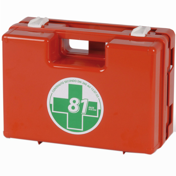 KIT PRONTO SOCCORSO VALIGETTA - 29x22x12cm - ALLEGATO 2 maggiorato - fino 2 lavoratori - chiusura ermetica