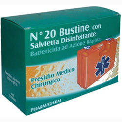 SALVIETTE DISINFETTANTI IN BUSTINA PHARMADERM - conf.20pz.