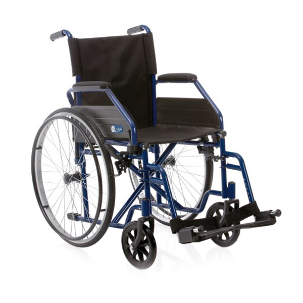 CARROZZINA DELUXE / SEDIA A ROTELLE PIEGHEVOLE AD AUTOSPINTA - ruote piene