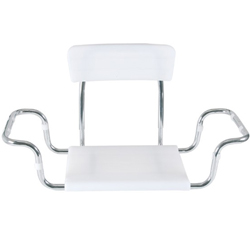 SEDILE PER VASCA DA BAGNO CON SEDUTA IN MOPLEN - - portata 100kg - regolabile in larghezza - con schienale