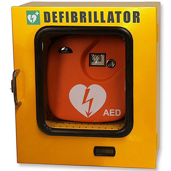 ARMADIETTO TECA DEFIBRILLATORI - 43x21xh.48cm - con allarme e sistema termoregolazione - uso esterno