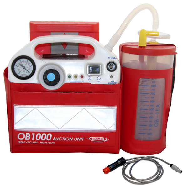 ASPIRATORE BOSCAROL OB1000 - staffa 12V - flacone raccolta autoclavabile 1000ml - 20lt/min