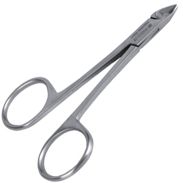 TRONCHESINO CUTICOLE in acciaio inox - con manici a forbice - 11,5cm