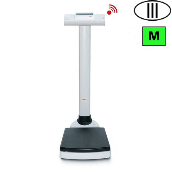BILANCIA PESAPERSONE DIGITALE A COLONNA SECA 704 WIRELESS - trasportabile - classe III - portata 300kg