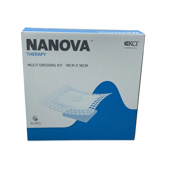 KIT MEDICAZIONE NANOVA - TERAPIA PRESSIONE NEGATIVA - conf.3medicazioni 18x18cm