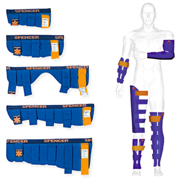 STECCOBENDE KIT BLUE SPLINT - KIT 5 MISURE - anima flessibile - chiusura con velcro