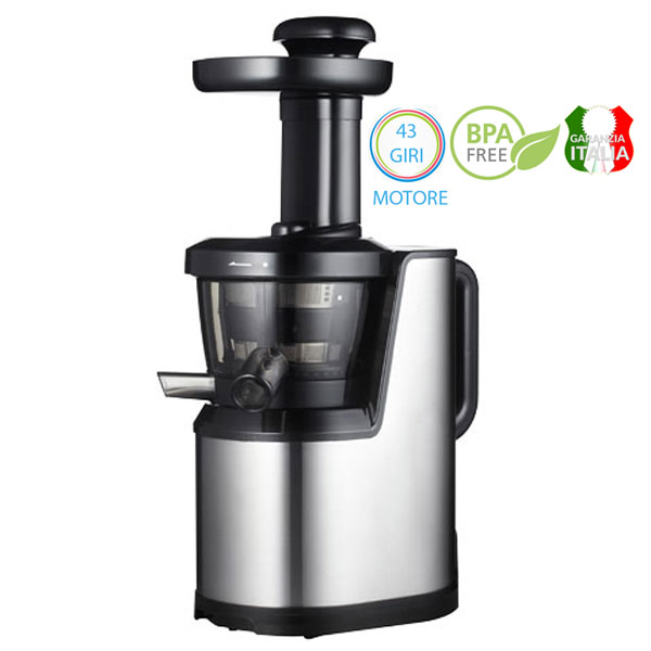 Certificato GS Accessori lavabili in lavastoviglie Slow Juicer Capacità totale 1L BPA free Estrattore Rapida produzione di succo con elevata resa Arendo Blocco di sicurezza integrato 