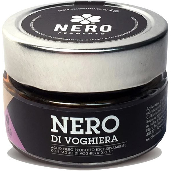 Aglio Nero di Voghiera – Vasetto da 50 gr – Prodotto dalla fermentazione Naturale dell’Aglio di Voghiera D.O.P.