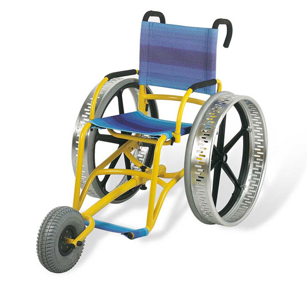 SEDIA CARROZZINA DISABILI DA MARE SAND & SEA A 3 RUOTE - con ruote SAND&STREET