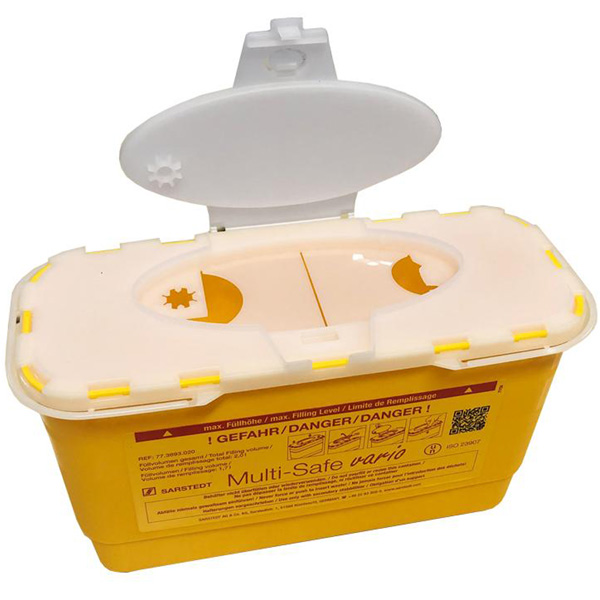 CONTENITORE RIFIUTI TAGLIENTI ED AGHI ESAUSTI VARIO 2000- 2,0lt