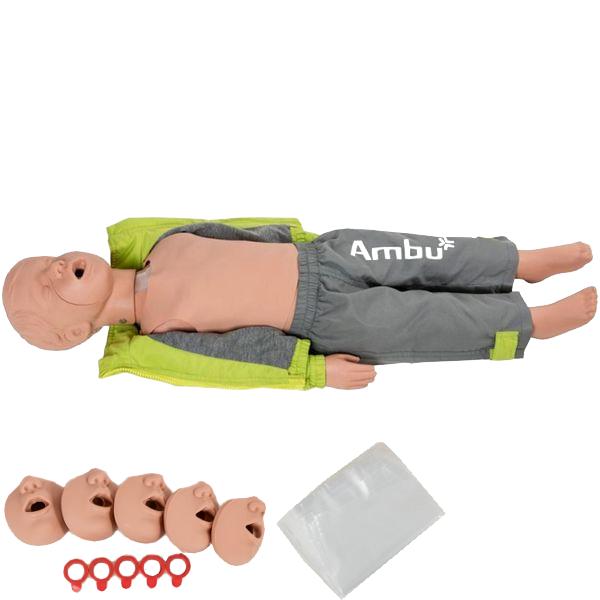 MANICHINO BLS RCP PEDIATRICO AMBU JUNIOR - busto intero per rianimazione - età 3 anni