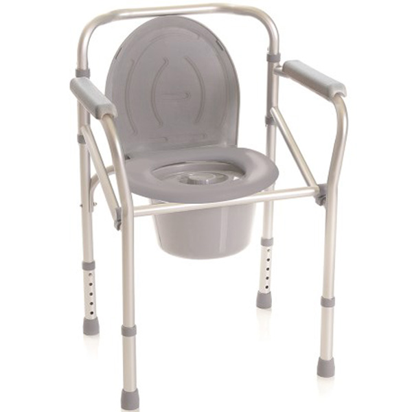 RIALZO STABILIZZANTE PER WC IN ALLUMINIO ANODIZZATO - 4 funzioni in 1 – Pieghevole – Onda