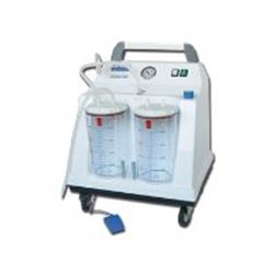 ASPIRATORE CHIRURGICO TOBI HOSPITAL su rotelle - 230V - 2x4lt - 90lt/min