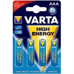 BATTERIE PILE ALKALINE MINISTILO 1,5V - VARTA - tipo AAA - blister 4pz