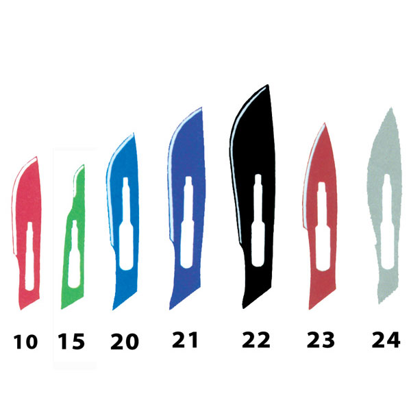 Lame Figura 15 Acciaio Carbonio Lame Bisturi Figura 15 - 10 Pezzi Sterili Supporto In Acciaio Lame Carbonio Professionali - Foto 2