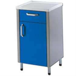 COMODINO A 1 ANTA A DESTRA CON CASSETTO in lamiera d'acciaio - 42x40xh.83cm