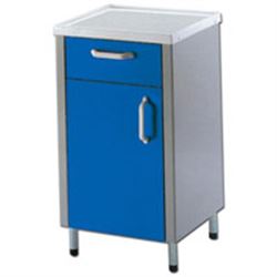 COMODINO A 1 ANTA A SINISTRA CON CASSETTO in lamiera d'acciaio - 42x40xh.83cm