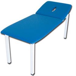 LETTINO VISITA MEDICA LARGE CON FORO in metallo - 193x80xh.78cm - portata 180kg - blu 