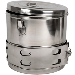 CESTELLO DRUM PER STERILIZZAZIONE in acciaio inox - autoclavabile - Ø29xh.29cm