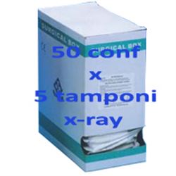 TAMPONI DI COTONE STERILI - 7,5x7,5cm - x-ray - conf.250pz
