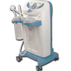 ASPIRATORE CHIRURGICO CLINIC PLUS SU CARRELLO - 230V - 2x4lt - 60lt/min