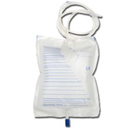 SACCA URINE 2000cc tubo 90cm + valvola antireflusso e rubinetto di scarico - conf.30pz