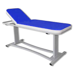 LETTINO DA VISITA ELITE in acciaio tubolare con portarotolo - 193x68xh.78cm - portata 200kg - blu