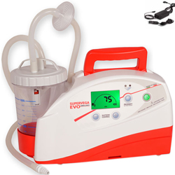 ASPIRATORE CHIRURGICO A BATTERIA PORTATILE SUPERVEGA EVO - 230V - 1l - 26l/min