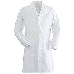 CAMICE MEDICO DOTTORE INFERMIERE UNISEX - cotone 60% - bianco - varie misure