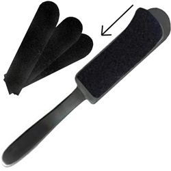 RASPA DOPPIA INOX 21cm - sterilizzabile - fogli in grana FINE / GROSSA sostituibili