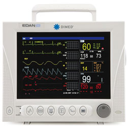 MONITOR  MULTIPARAMETRICO PAZIENTE EDAN - display 10,1" - ECG, RESP, SpO2, NIBP, PR, 2-TEMP