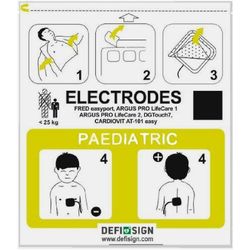 COPPIA PIASTRE ELETTRODI MONOPAZIENTE PER DEFIBRILLATORE DEFISIGN LIFE / SCHILLER FRED - pediatriche