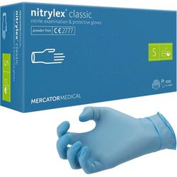 GUANTI IN NITRILE NITRYLEX CLASSIC BLU - senza polvere - conf.100pz - varie misure 