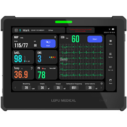 MONITOR MULTIPARAMETRICO LEPU AIVIEW VS TABLET - display touch 10" - con ECG, SpO2, PR, TEMP, NIBP