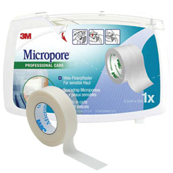CEROTTO A ROTOLO IN CARTA - MICROPORE 3M - h.25mm.x5m