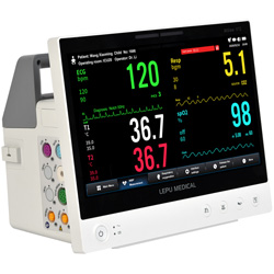 MONITOR MULTIPARAMETRICO AIVIEW V10 - display 11,6" touchscreen - con ECG, RESP, TEMP, NIBP, SpO2