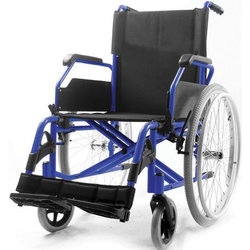 SEDIA A ROTELLE / CARROZZINA PIEGHEVOLE AD AUTOSPINTA CLASSIC - seduta 46cm - bracciolo reclinabili - ruote piene