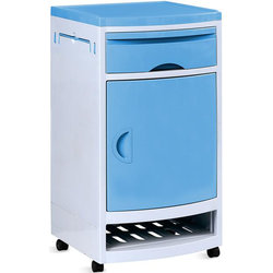 COMODINO IN ABS MEDEA - con portascarpe - 48x48xh.87cm