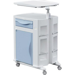 COMODINO BIFACCIALE OLYMPUS CON TAVOLO SERVITORE ELEVABILE - 61x48xh.91cm