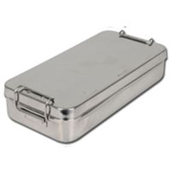 SCATOLA CON MANICI in acciaio inox - 25x12x4,6cm