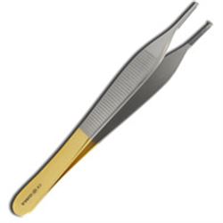 PINZA ADSON punte in carburo  tungsteno - 1x2 denti - 12cm