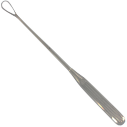 CURETTE UTERINE SIMS in acciaio inox - lungh. 26cm - varie misure lama