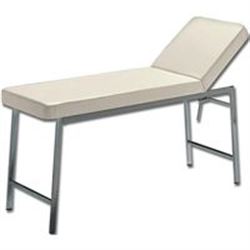 LETTINO VISITA MEDICA REGOLABILE in acciaio cromato - 180x57xh.73cm - portata 120kg - beige